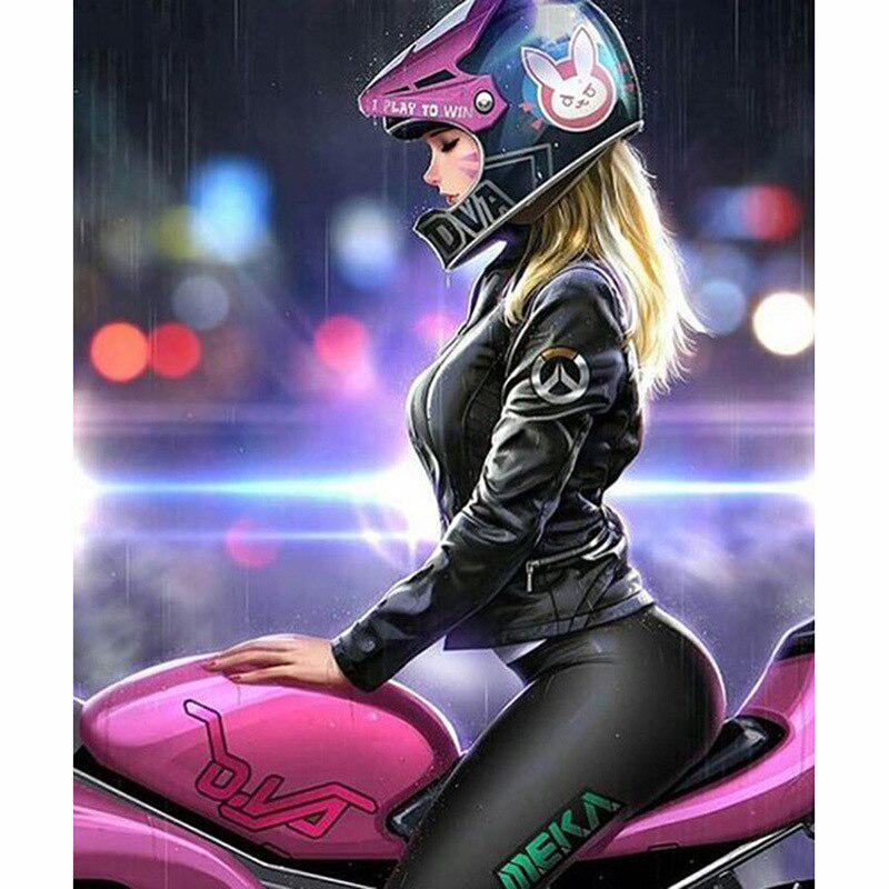 5D Алмазная картина Diy Красивая девушка Алмазная вышивка Животные Мозаика Наборы вышивки крестом