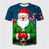 Футболка с 3D-принтом с рисунком Санта-Клауса, мужская и женская футболка с коротким рукавом большого размера, детская футболка с надписью «Счастливого Рождества»
