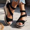Women Fish Mouth Platform Sandals Open Toe Casual Zipper Sandals Lightweight Non Slip Wedges Designer Shoes Zapatos De Mujer