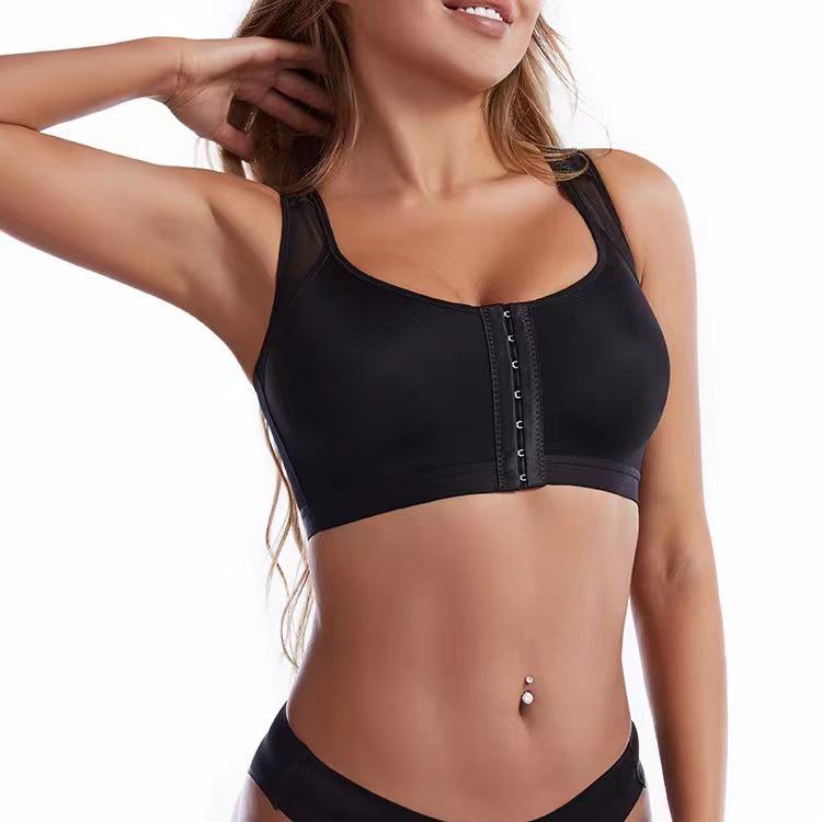 Front Closure Sports Bra: Women’s Adjustable Posture Correction Yoga Underwear