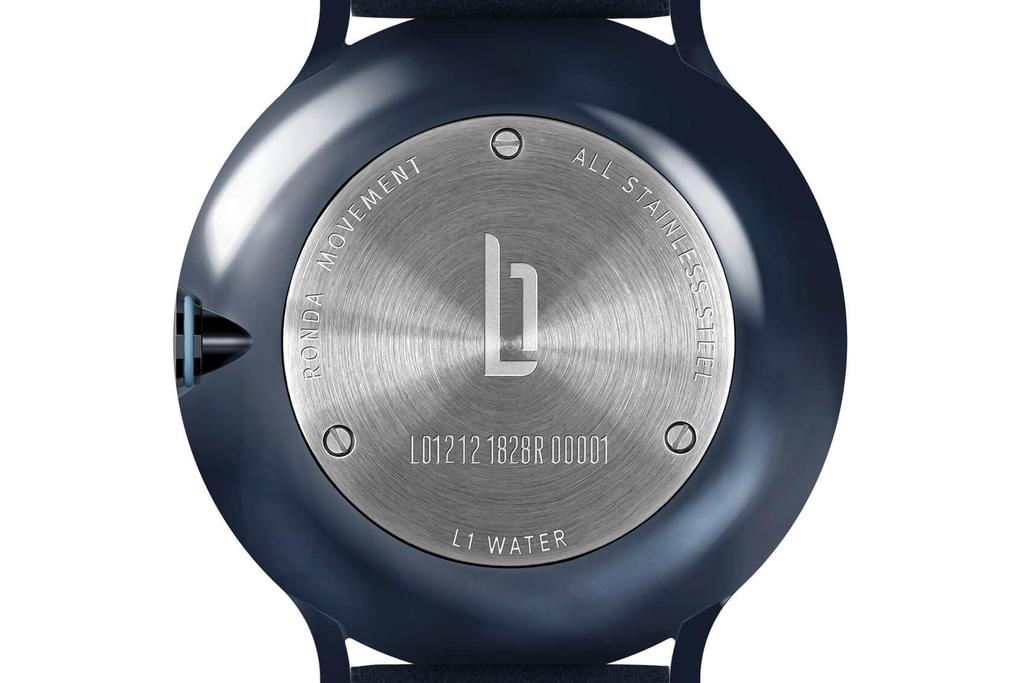 Часы Lilianthal Berlin с маленькой секундной стрелкой, сделано в синем цвете, мужские, Германия, L01-212-B003J,