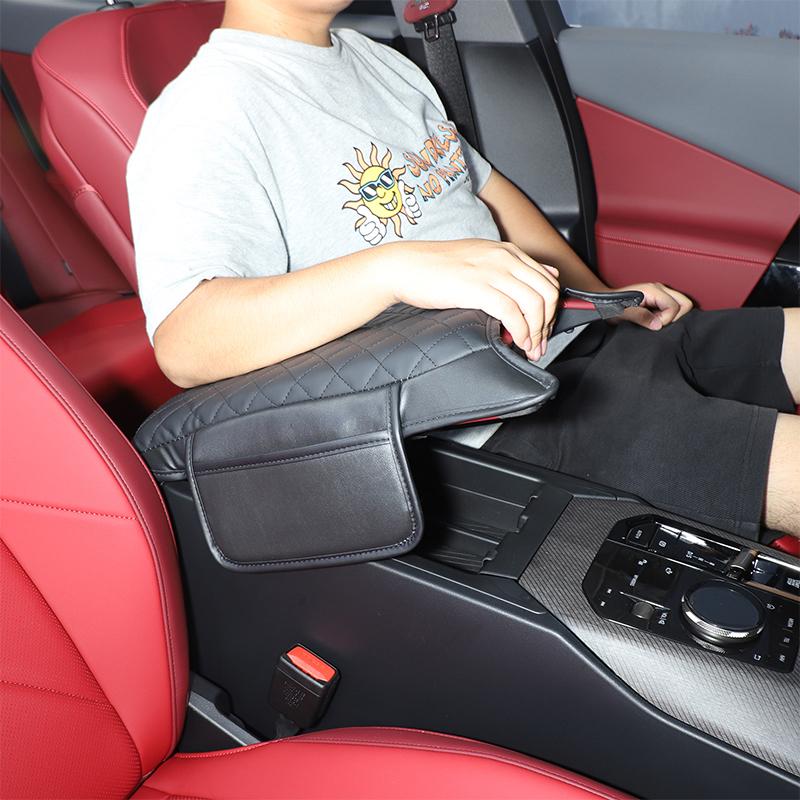 Metyoucar Для BMW X3 G45 2025-2026 Кожа Черный Автомобиль Центральная Консоль Подлокотник Крышка Бокс Сумка для Хранения Внутренние Аксессуары для Автомобиля