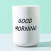 Creative Good Morning Cup Wash Cup Household Tooth Brushing Cup Plain Color Plastic Thickened Cup Couple Toothbrush Cup
