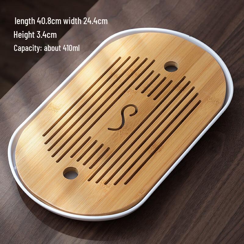 ME Modern Bamboo Tea Tray with Water Storage