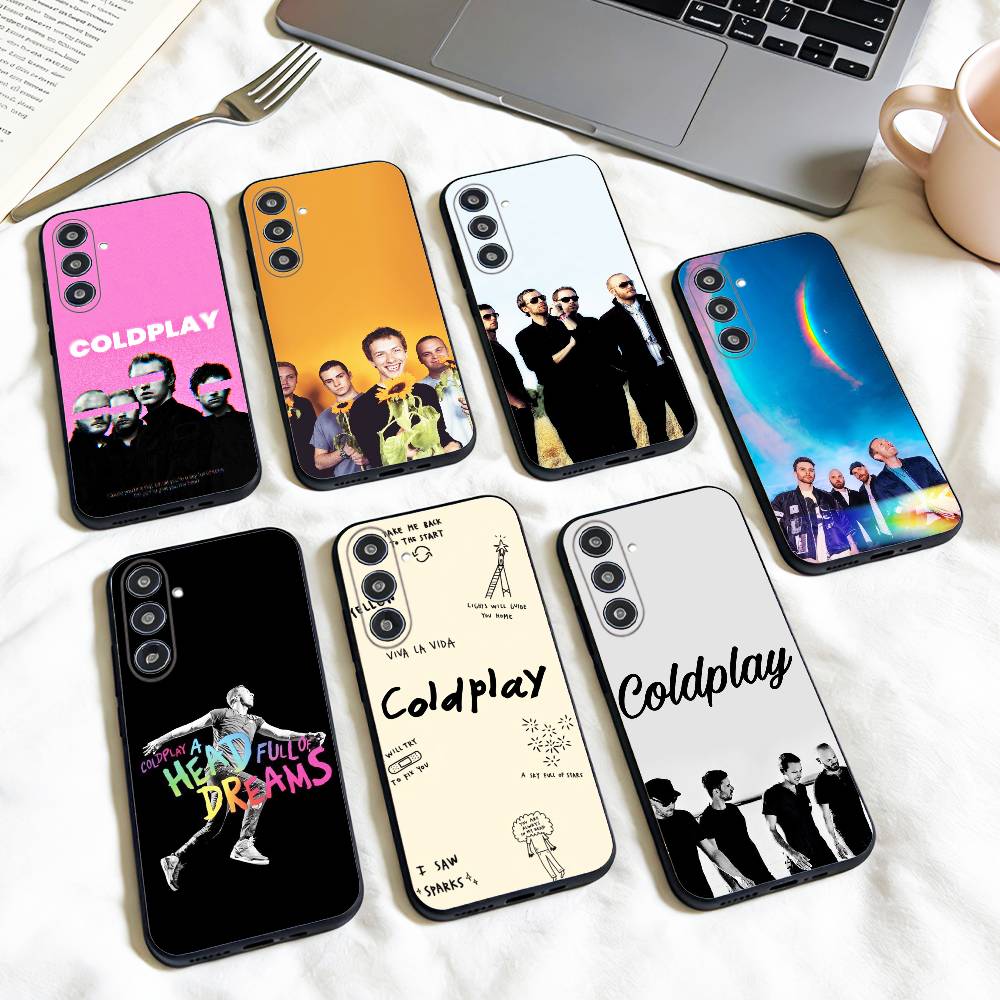 Alternative rock Coldplay phone Case For Samsung Galaxy A73,A72,A71,A70,A53,A52,A51,Others Soft Black Shell