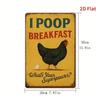 Vintage Rooster Metal Wall Art Rustic Farmhouse Sign Bathroom Kitchen Decor