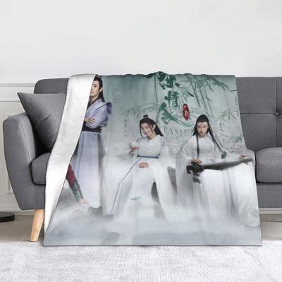 Неукротимый Лань Ванцзи Вэй Усянь Mdzs Пледы Фланелевые Супер Теплый Плед для Наружных Поездок Коврик для Кровати