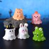 Cute Little Animal Moss Miniature Ornaments Cute Ghost Pig and Rabbit Accessories