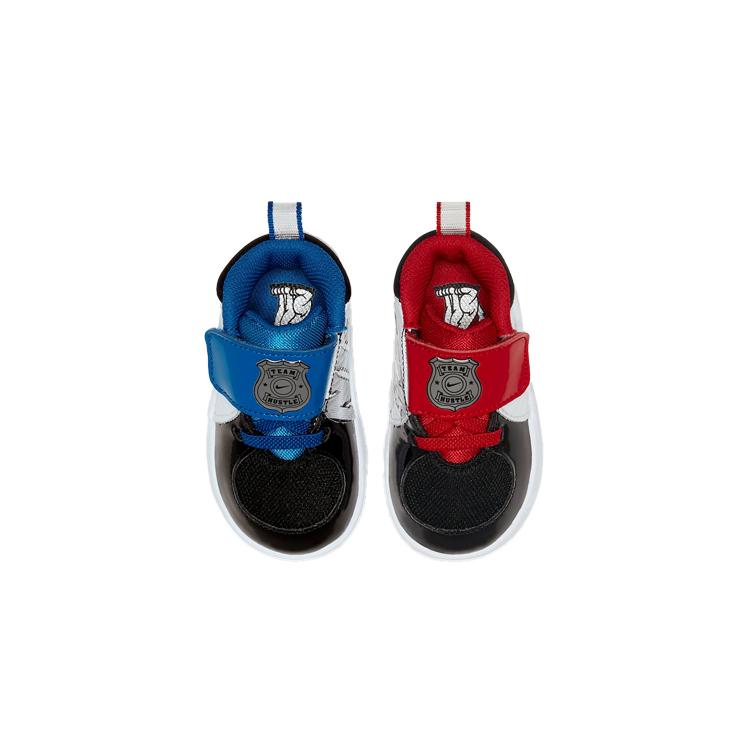 Nike Баскетбольные кроссовки Team Hustle D 9 Auto Mid top Черно-белые для младенцев и малышей CK0617-001