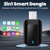 Беспроводной адаптер Carplay Android Auto 2 в 1 Smart Dongle 2024 5G WIFI для iPhone Android Phone для Volvo Benz Mg Kia Chery VW