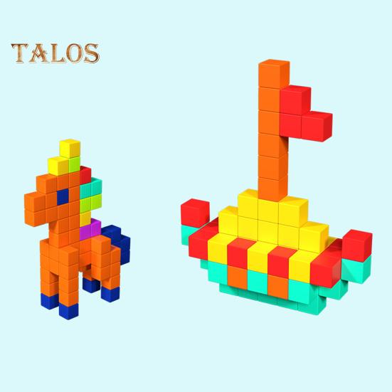 32 шт. Магнитный кубик-конструктор, игрушка для развития мелкой моторики, дошкольное обучение, образовательный красочный кубик-конструктор, игрушка STEM для малышей, мальчиков и девочек, подарок