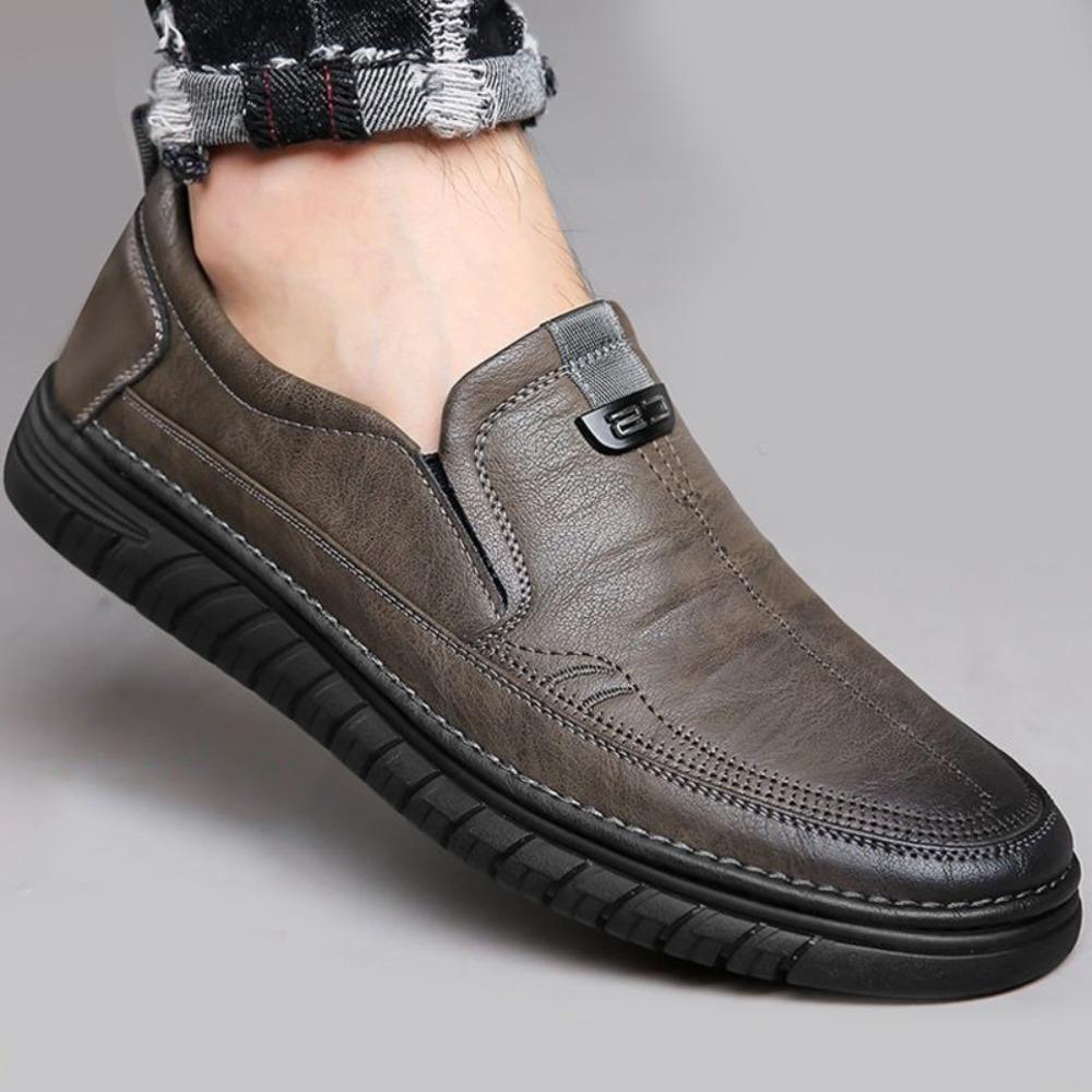 Genuine Leather Shoes for Men Soft Sole Breathable Comfortable Slip Resistant Autumn Winter Casual Dad Shoes