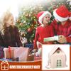 Рождественская Страна Чудес Коттедж Подарочная Коробка Многоразовая Праздничная Упаковка в Тему Домика Декоративная Памятная Коробка Зимнее Украшение для Дома