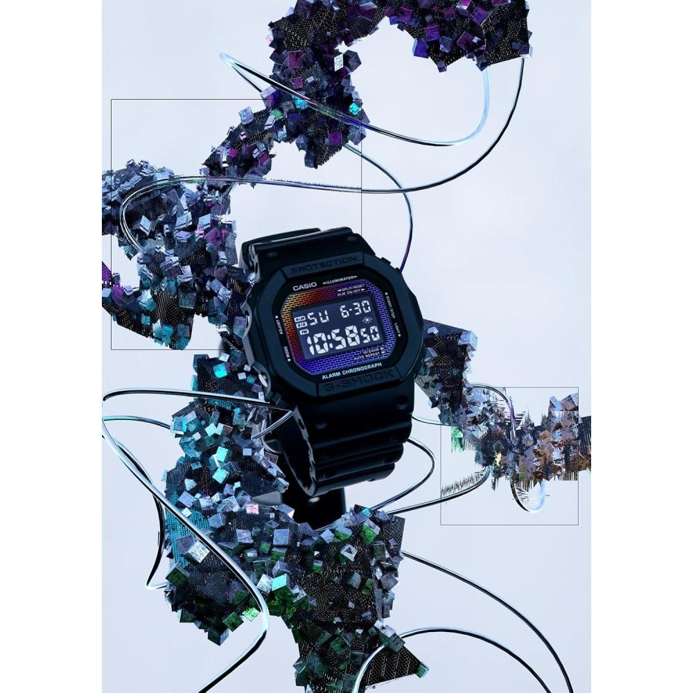 Casio Мужские S G Shock Dw 5600rw 1jf Черные Радужные