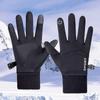 Black Winter Warm Full-finger Waterproof Cycling Outdoor Sports Running Motorcycle Skiing Touch Screen Fleece Gloves