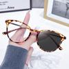 Retro Photochromic Anti-blue Light Glasses Fashionable Personalized Cat-eye Metal Women's Glasses  Gafas Hombre