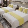 Business Bed End Towel High-end Modern Chinese Style Hotel Beds Flag Homestay Simple German Velvet Bed Table Runner