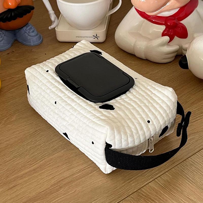 Cartoon Animal Flip Cover Tissue Box Wet Wipes Case Car Hanging Bag Paper Holder Storage Removable Napkin Storage Hanging Box