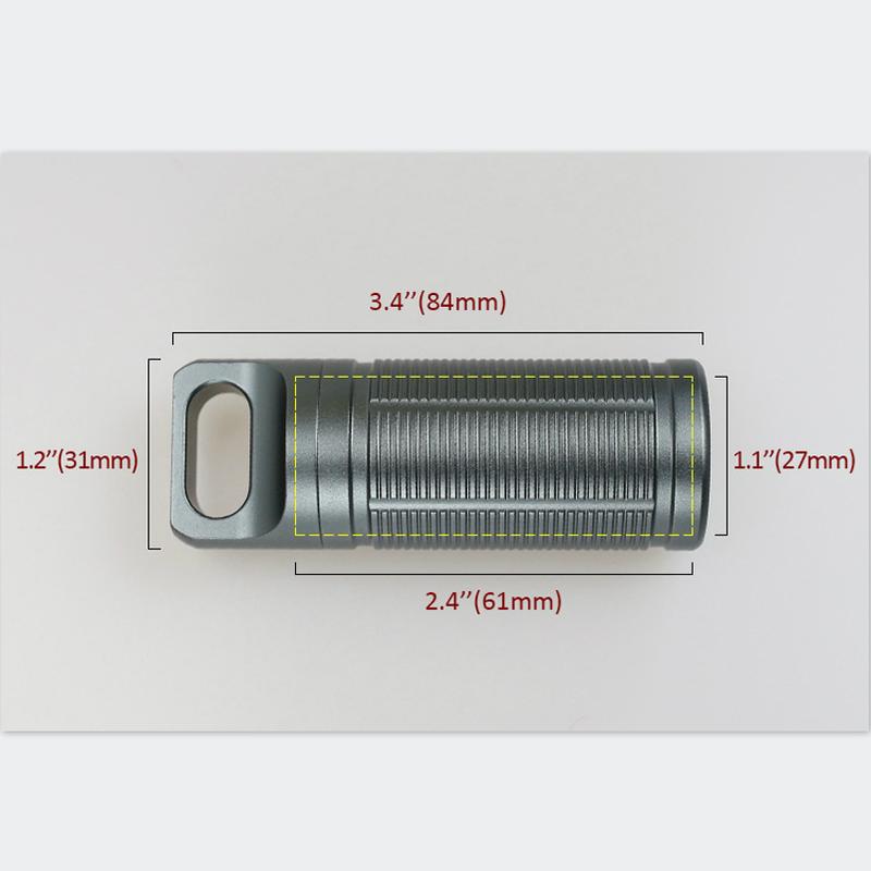 Blue Canister Waterproof Aluminum Alloy Medicine Seal Capsule Bottle Edc Outdoor Camping Tool
