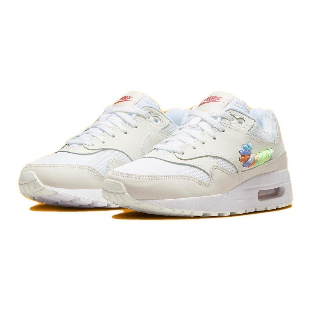Nike Air Max 1 SE GS Rainbow Lace Swoosh Kids Sneakers Cream White Summit-White FN4782-100