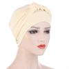 Multicolor Side Braid Soft Headscarf Hat for Muslim Women and Chemotherapy Patients