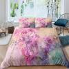 Oil Painting Flowers Digital Printing Polyester Bedding Sets Adult Bedclothes Quilt Art Duvet Cover Set Single King Queen Size