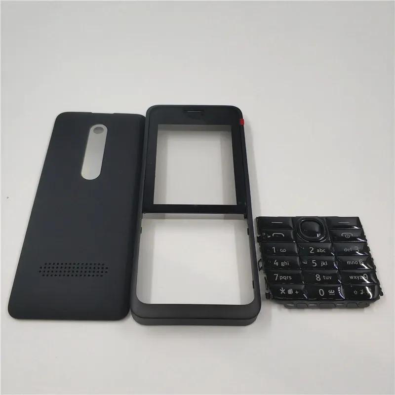 Корпус Чехол Для Nokia 301 Двухсимочного Мобильного Телефона Чехол-Крышка С Английской Клавиатурой Запасные Части
