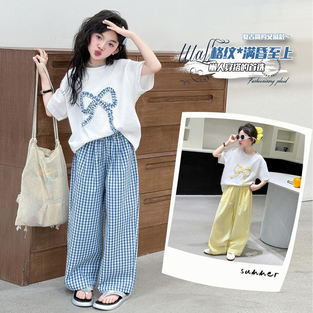 Girls' Summer Short Sleeve Set 2026 New Fashionable Girls' Big Children's Summer Clothes Children's Summer Two Piece Set