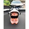 1pc Headset Decor Pig Design PVC Car Ornament
