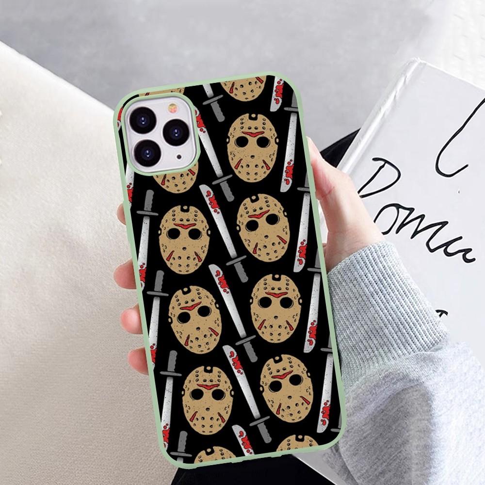Чехол для телефона J-Jason V-Voorhees для iPhone 14 11 12 13 Mini Pro Xs Max 8 7 6 6S Plus X XR Сплошной чехол конфетного цвета