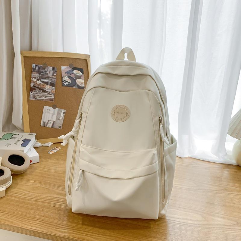 Простой однотонный легкий рюкзак для девочки, рюкзак для покупок, для учениц средней школы.