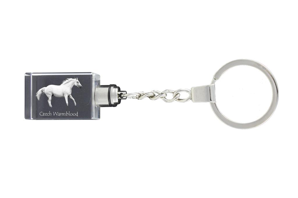 Czech Warmblood - Crystal Pendant with Photo of a Horse, Illuminated Pendant, Unique Gift by Art-Dog Brand