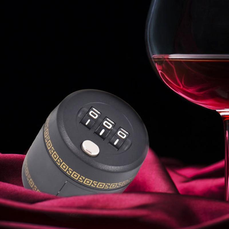 New Plastic Bottle Password Lock Combination Lock Wine Stopper Vacuum Plug Device Fechadura Picks