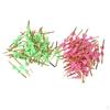 100 Pieces Mixed Metallic Twist Wire Tie Bowknot Cake Bag Wedding Party Supplies 8cm, Rose Red,