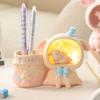 Cartoon Astronaut Pen Holder Little Bear/Pig Astronaut Ornament Makeup Brush Holder  School