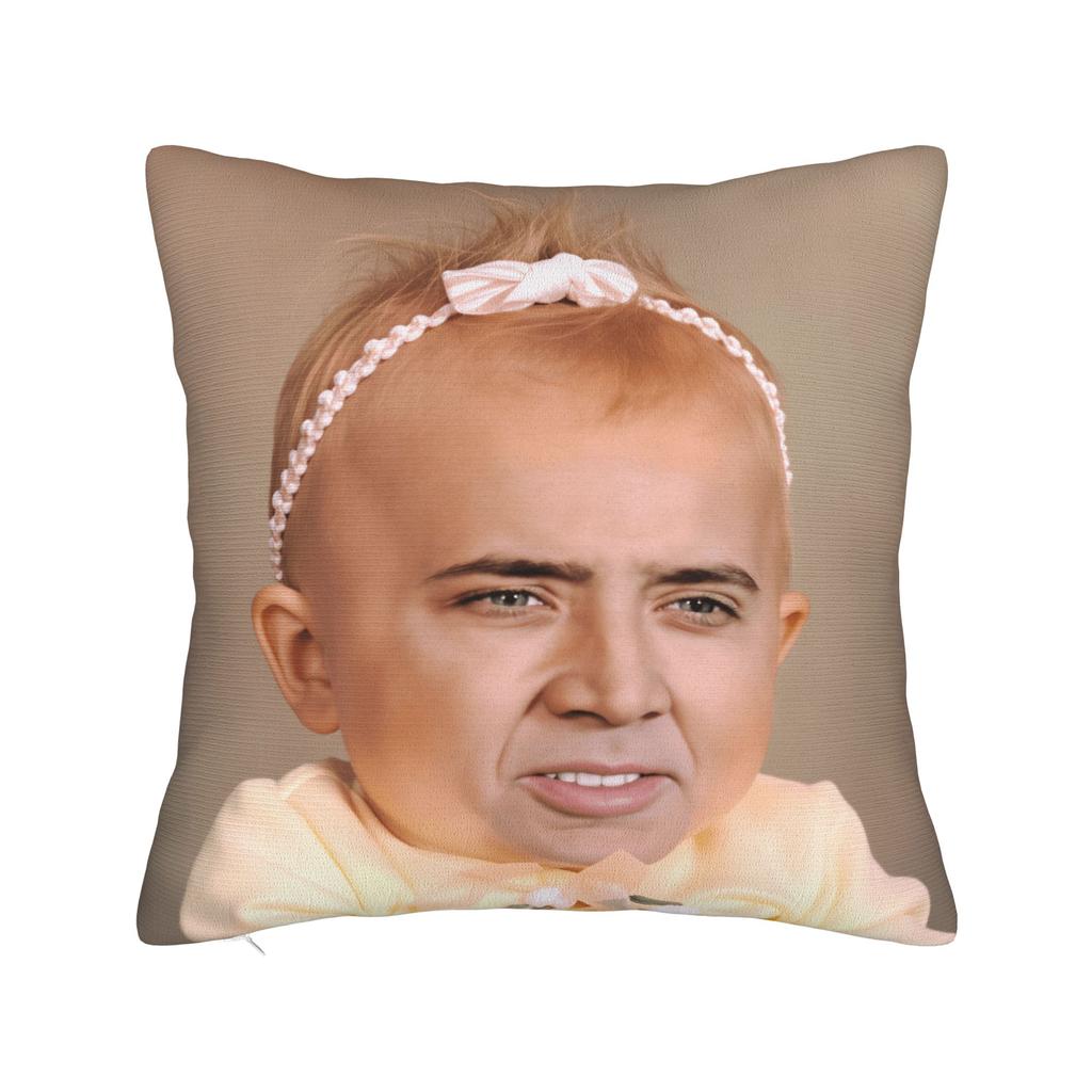 Pillow Case Funny N-Nicolas C-Cage Banana Soft  Pillow Cover For Living Room Chair Cute Funny Pillowcases
