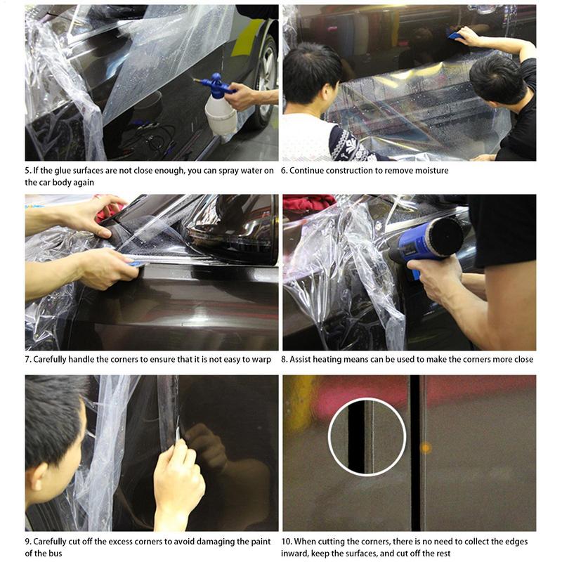 50x200cm Transparent Car Protective Film With 3 Layers PPF Car Paint Protection Film Anti-Scratch UV-Resistant PVC
