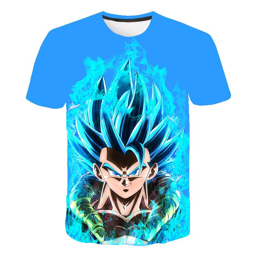 Футболка Dragon Ball Аниме Футболки Детские Футболки Мультяшные Футболки с Goku Мужская Одежда Детские Топы Взрослый Летние Мягкие Короткий Рукав