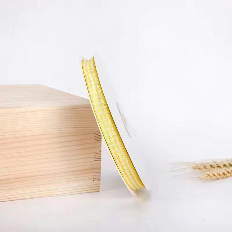 1cm Wide Plaid Ribbon for Cake Packaging, Flower Bouquets, and Christmas Decorations
