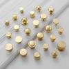 Round Gold Knobs Single Hole Cabinet Drawer Pulls Aluminum Furniture Hardware Handle