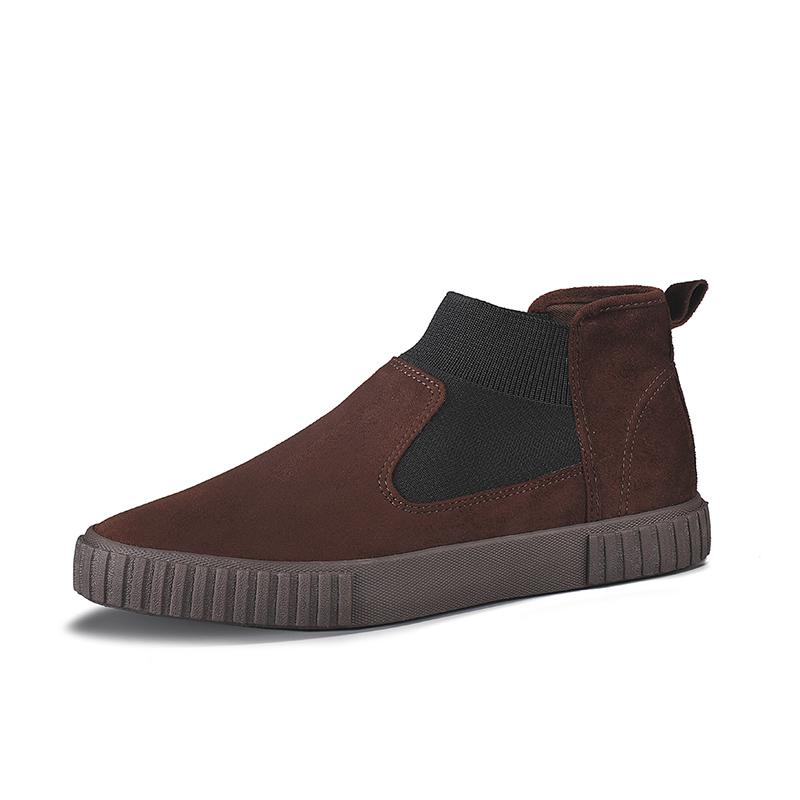 Замшевая кожа повседневная обувь новые модные мужские ботинки челси универсальные мужские ботильоны без застежек для отдыха и прогулок формальная обувь для вечерних платьев
