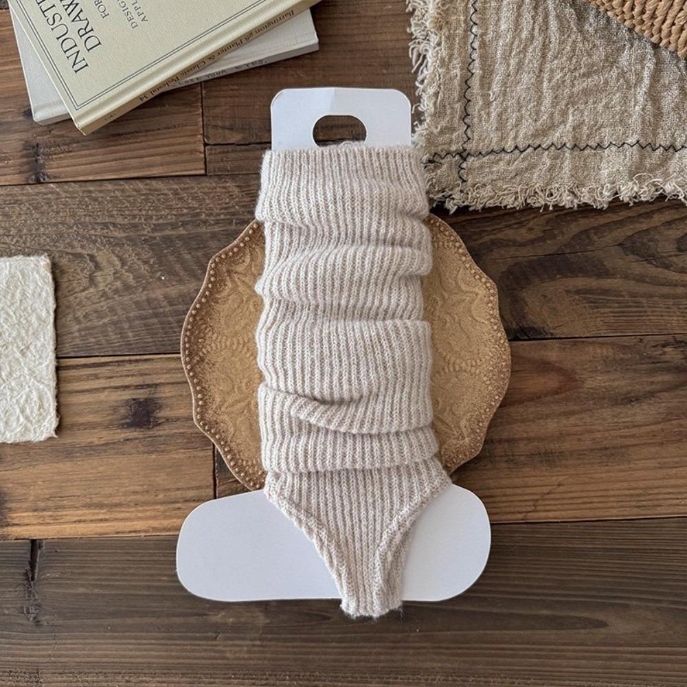 Утепленные гетры вязаные с бантом гольфы средней длины новые танцевальные балетные чулки подарок