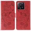Phone Case For Xiaomi 13T/13T Pro/Redmi K60 Ultra Wallet Stand Imprinted Rose Butterfly PU Leather Cover