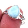 Кольцо в подарок из стерлингового серебра 925 пробы с драгоценным камнем из натурального ларимара Natural Republic S.7 k9K92
