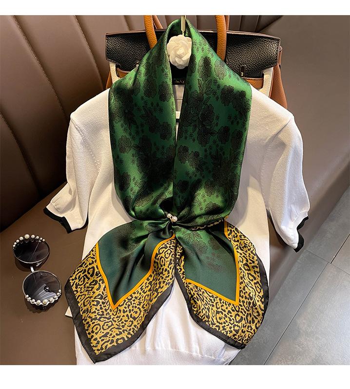 Классический шелковый шарф Женский модный квадратный шелковый шарф