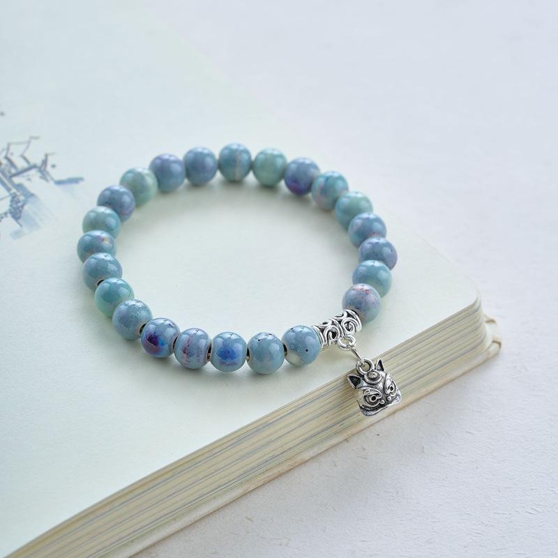 Керамический браслет ювелирные изделия модный цветочный глазурь бисерный браслет многоцветный повседневный богемный браслет