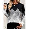 Women's T Shirt Tee Daily Casual Long Sleeve Black Spring Fall