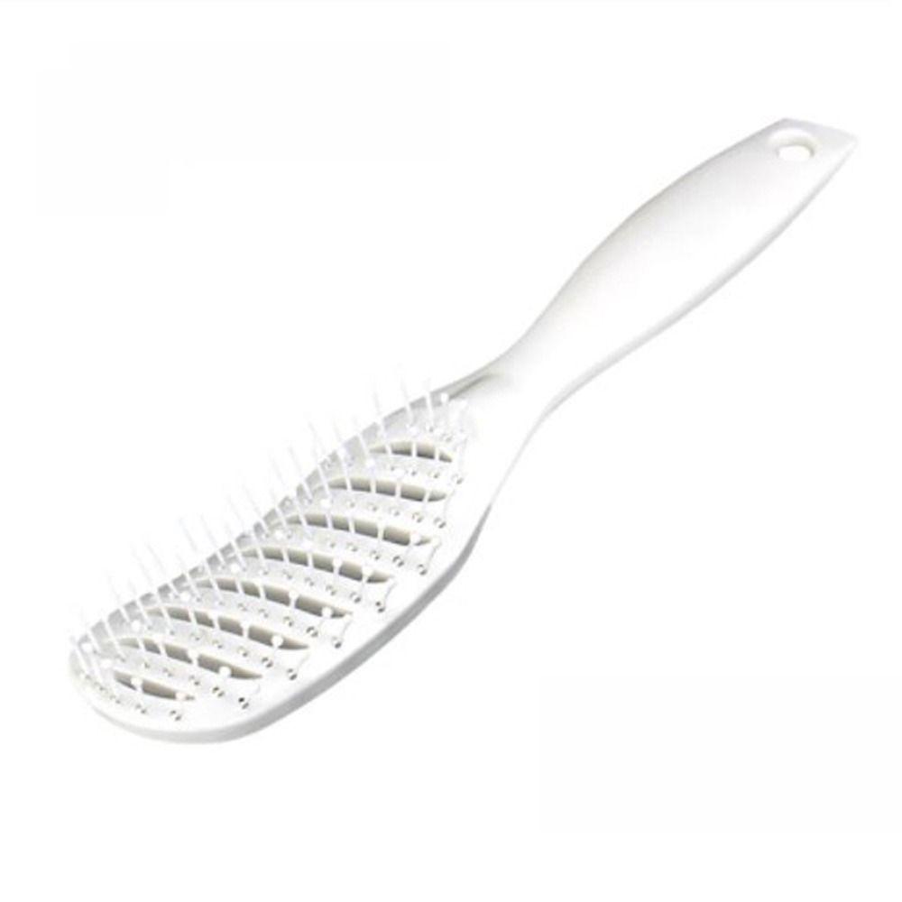 Антистатическая расческа с изогнутыми зубьями, профессиональная распутывающая расческа для волос, полая массажная расческа