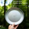 20CM Titanium Camping Plate Multi-Purpose Camping Plate For Barbecue Home Titanium Dinnerware Round Frosted Picnic Gear