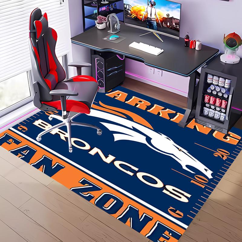1pc Denver Broncos LOGO Entrance Mat, Non-Slip Mat Area Rug,Room Decor, Outdoor Decor, Kitchen Rug,Doormat - Machine Washable, Easy to Clean